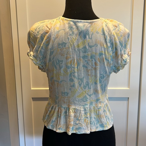 BP Multicolor Smocked Blouse S - Picture 3 of 4